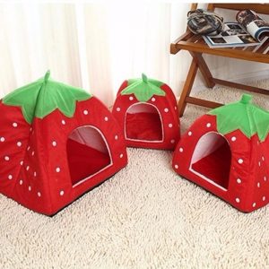 Strawberry Cat Bed - PawFect4Pets